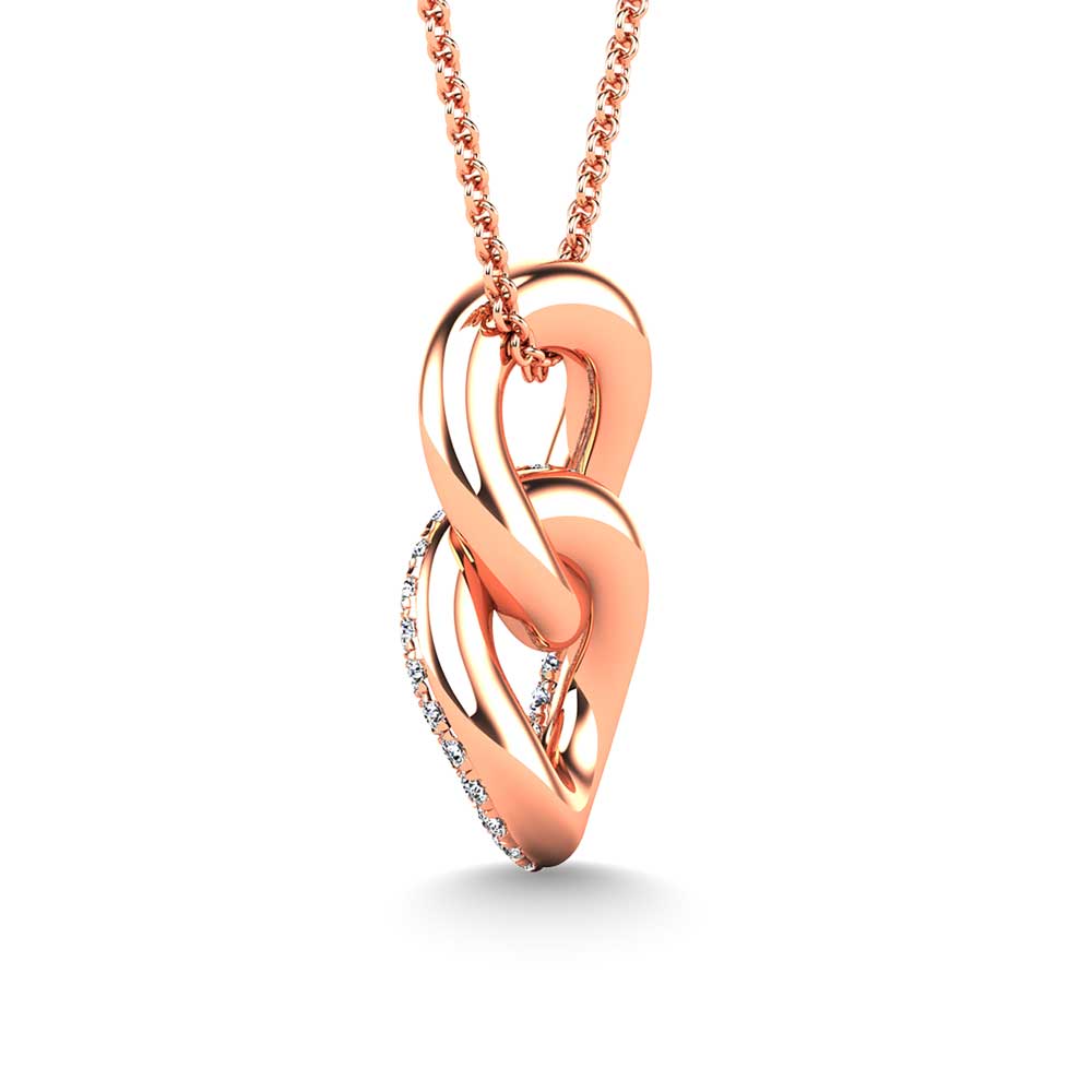 Diamond 1/5 Ct.Tw. Fashion Pendant in 10K Rose Gold
