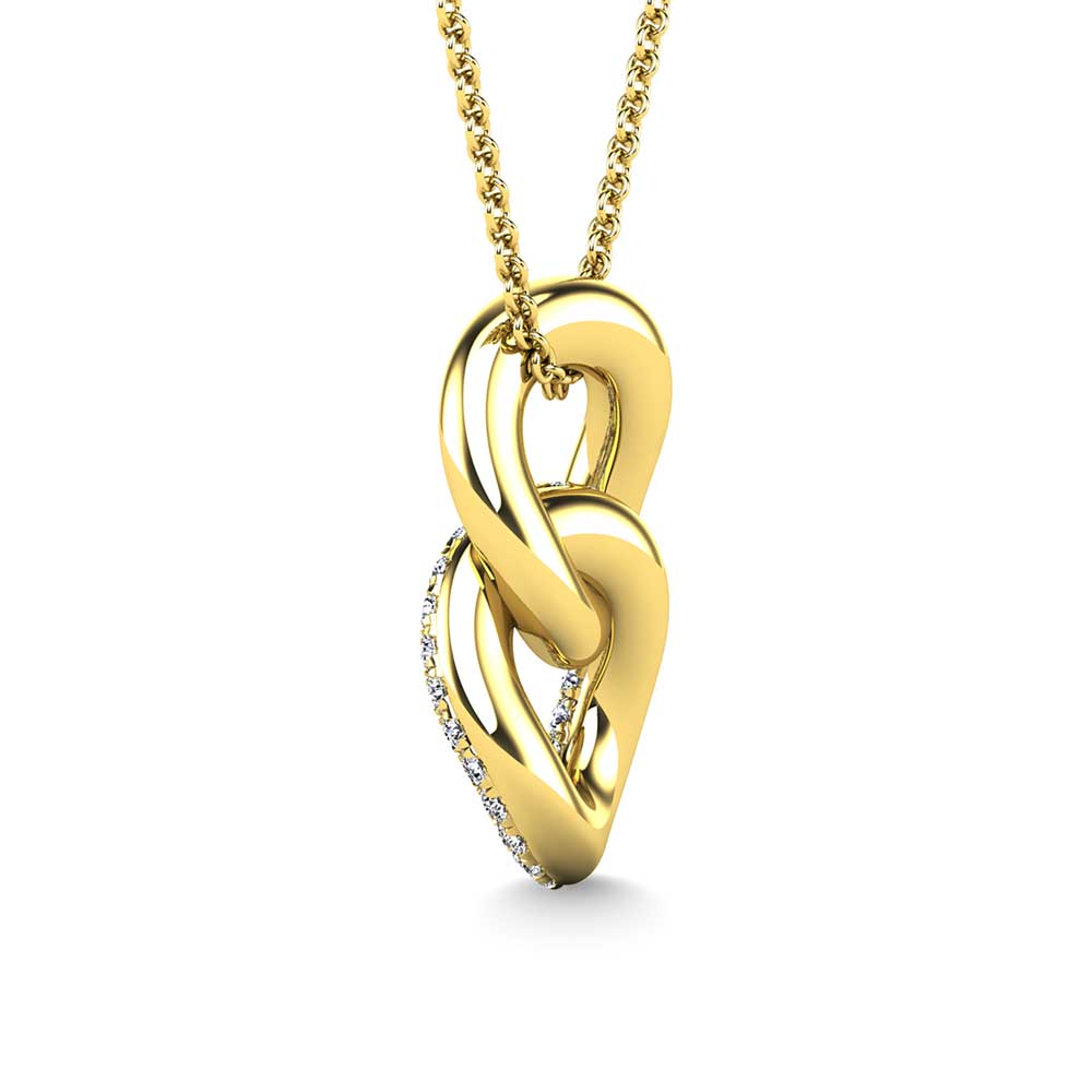 Diamond 1/5 Ct.Tw. Fashion Pendant in 10K Yellow Gold