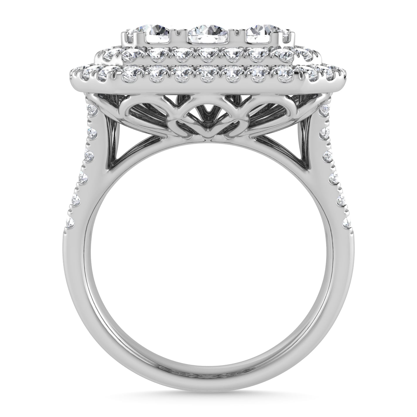 Diamond 3 Ct.Tw. Engagement Ring in 14K White Gold