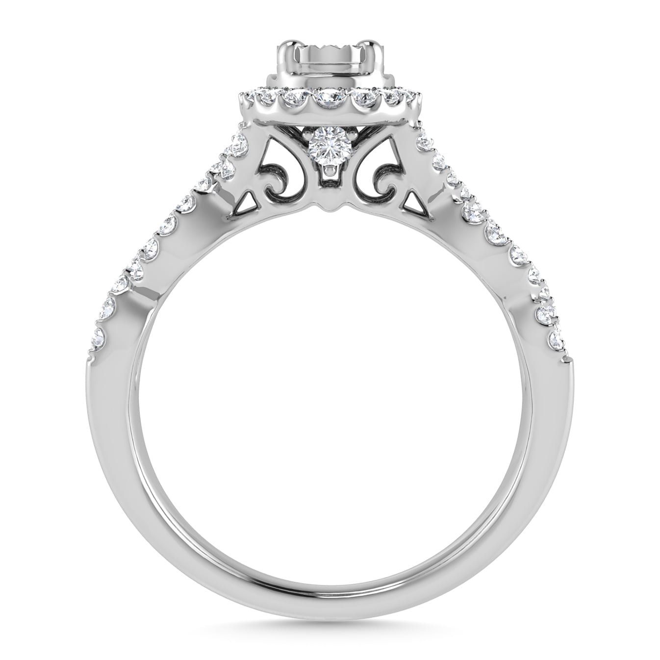 Diamond 1/2 Ct.Tw. Engagement Ring in 14K White Gold