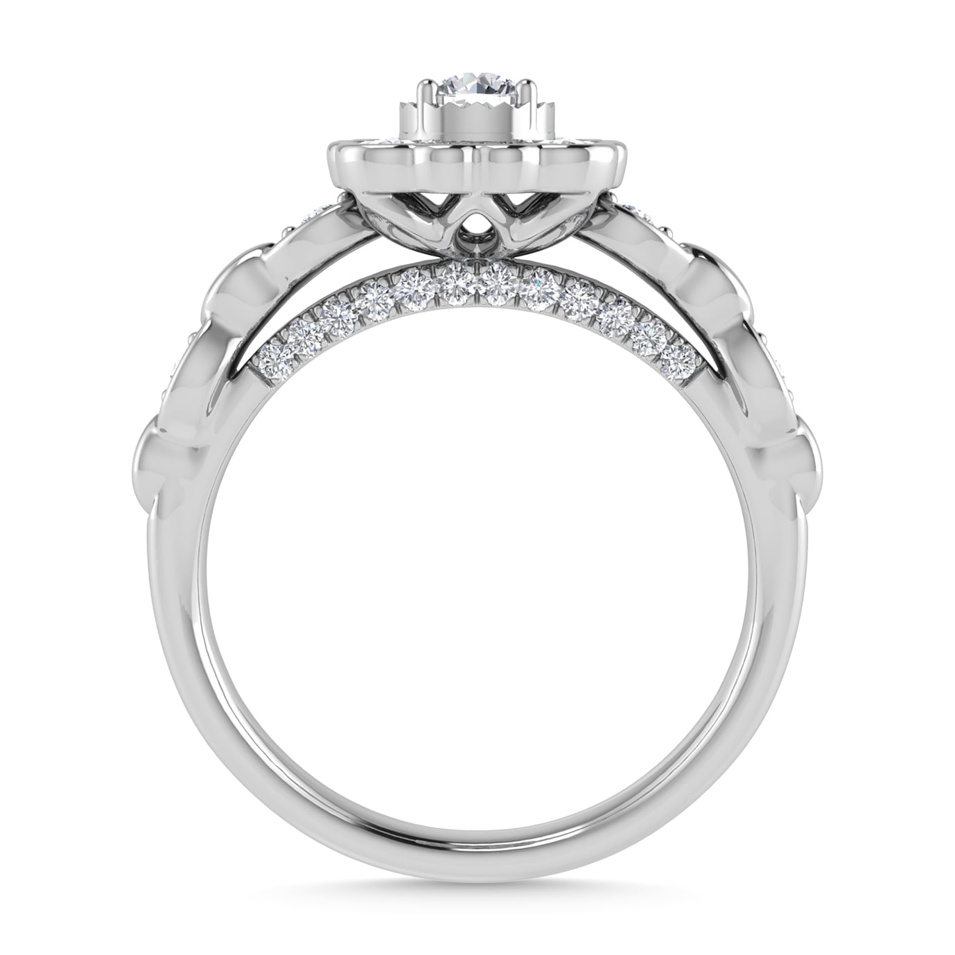 Diamond 5/8 Ct.Tw. Engagement Ring in 14K White Gold
