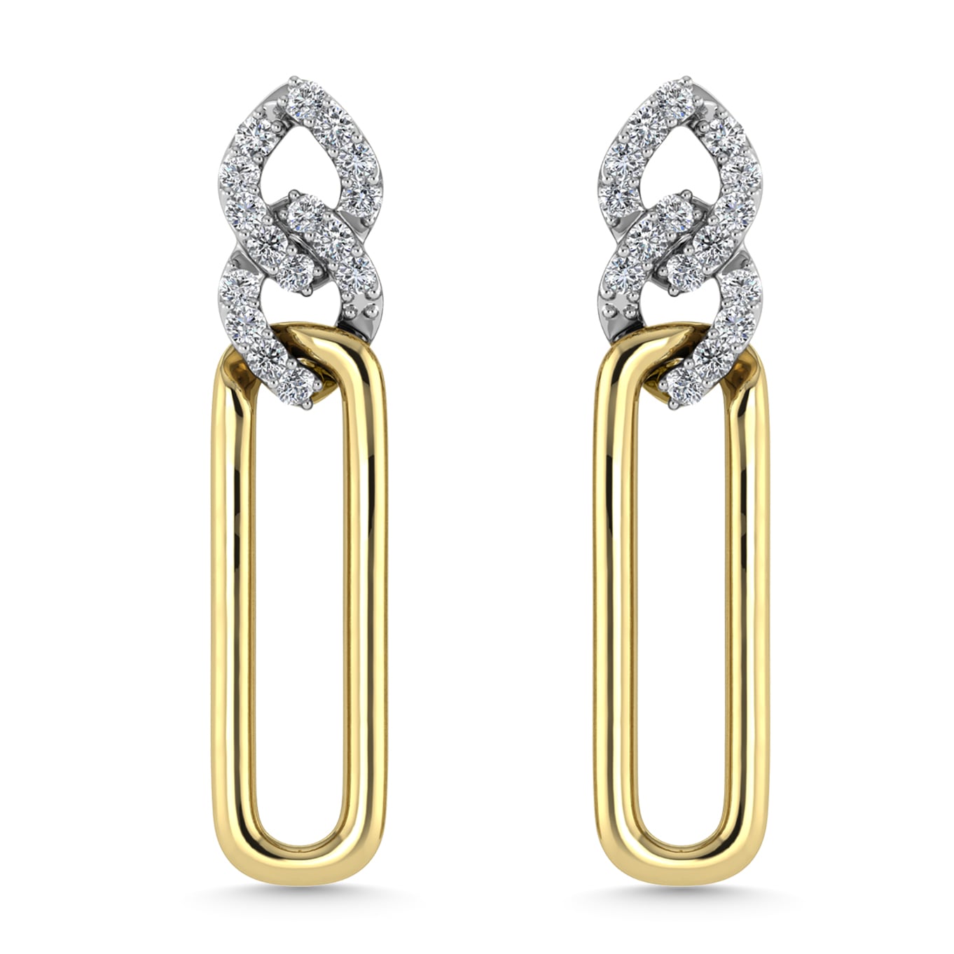 Diamond 1/8 Ct.Tw. Fashion Earrings in 10K Yellow Gold