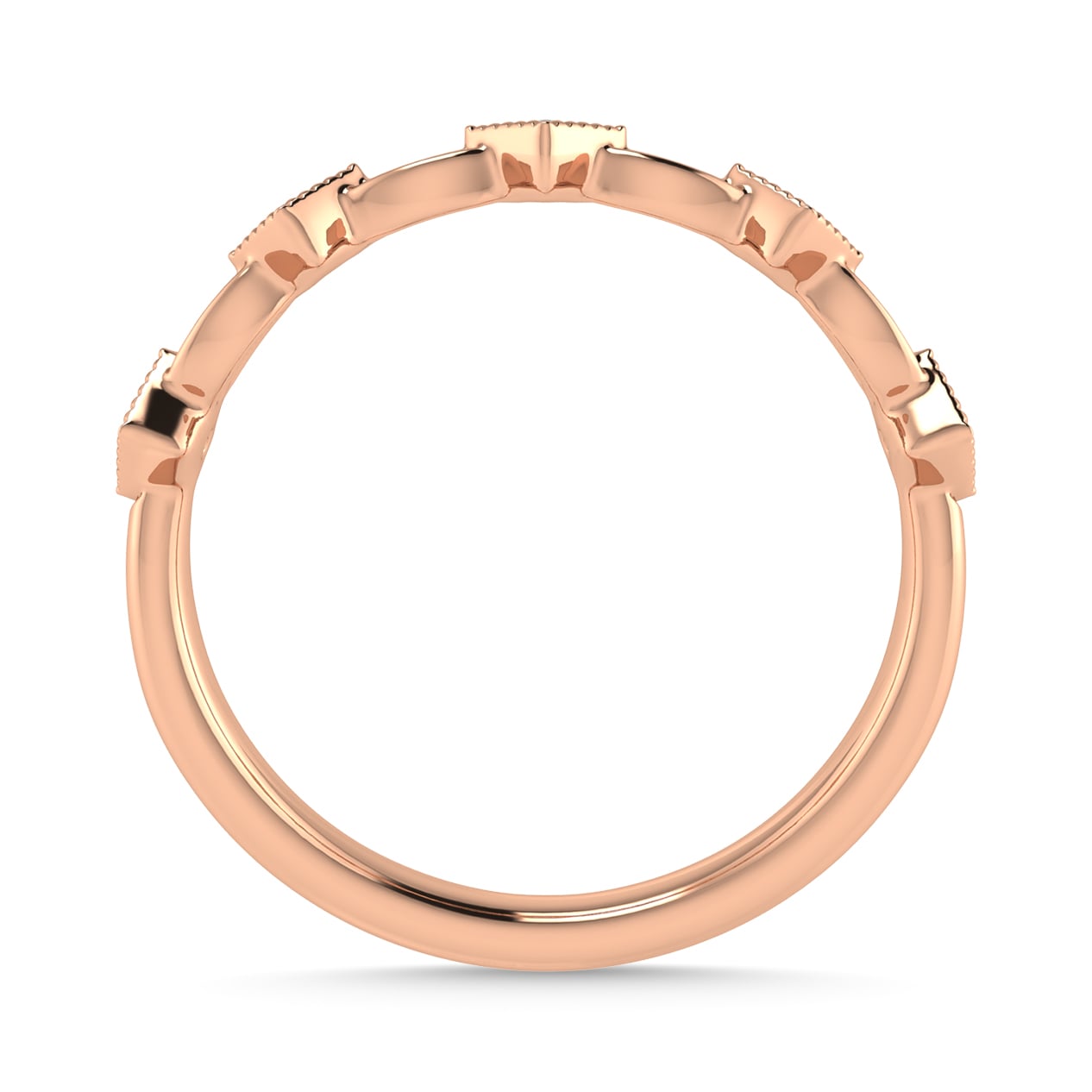 Diamond 1/20 Ct.Tw. Stack Band in 10K Rose Gold