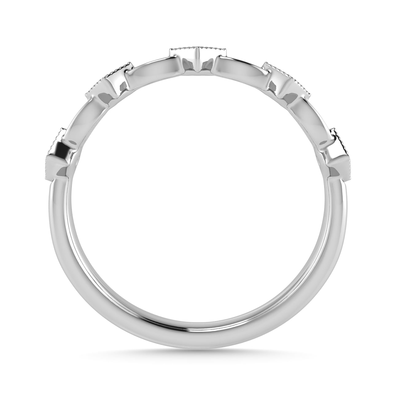 Diamond 1/20 Ct.Tw. Stack Band in 10K White Gold