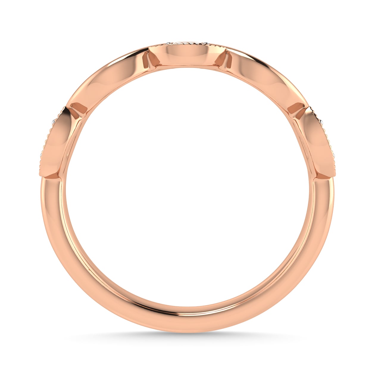 Diamond 1/20 Ct.Tw. Stack Band in 10K Rose Gold