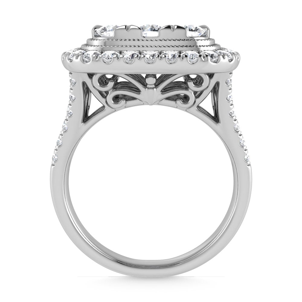 14K White Gold Diamond 2 3/4 Ct.Tw. Engagement Ring