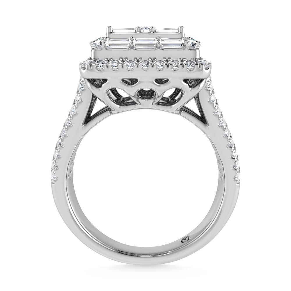 14K White Gold Diamond 1 1/2.Ct. Tw. Engagement Ring