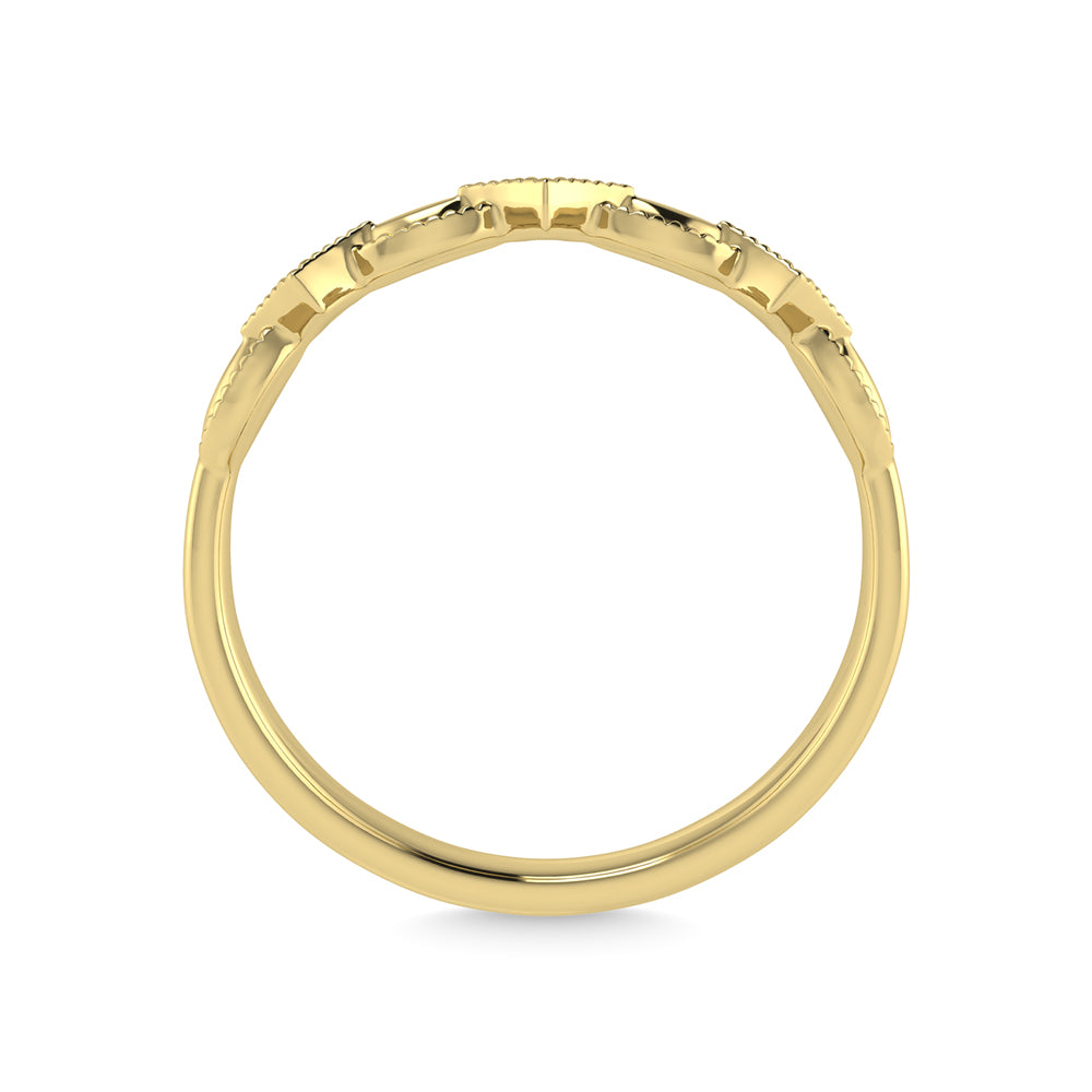 10K Yellow Gold Diamond 1/50 Ct.Tw. Stackable Ring
