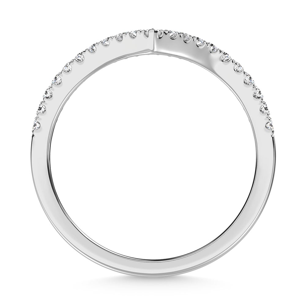 14K White Gold Diamond 1/4 Ct.Tw. Stack Band