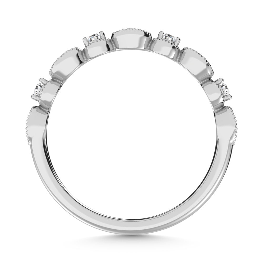 14K White Gold Diamond 1/6 Ct.Tw. Stack Band
