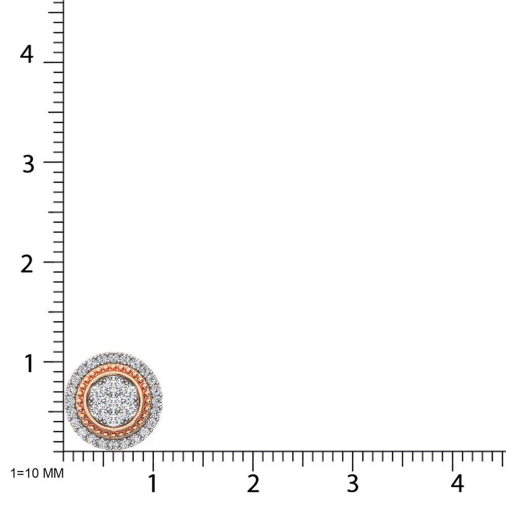 14K Rose Gold Diamond 1/3 Ct.Tw. Fashion Pendant