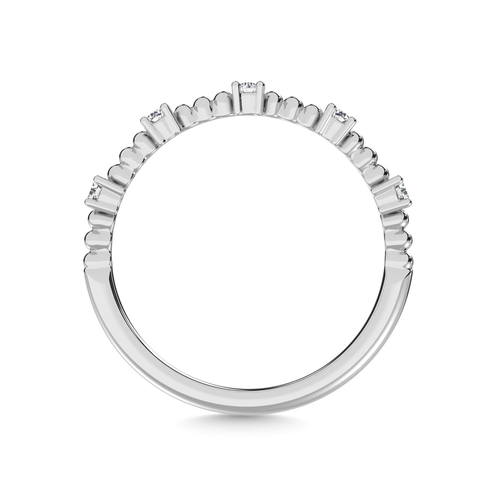 14K White Gold Diamond 1/10 Ct.Tw. Stackable Band