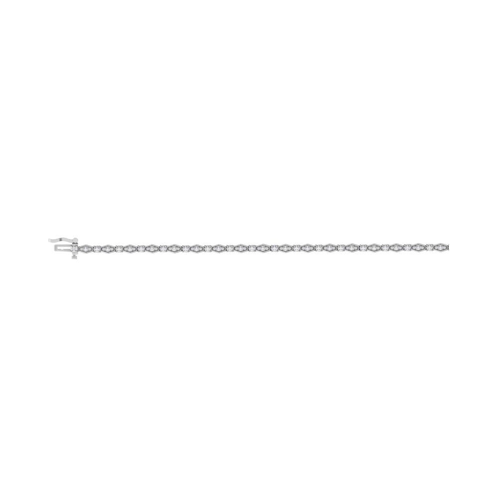 10K White Gold Diamond 1 Ct.Tw. Fashion Bracelet