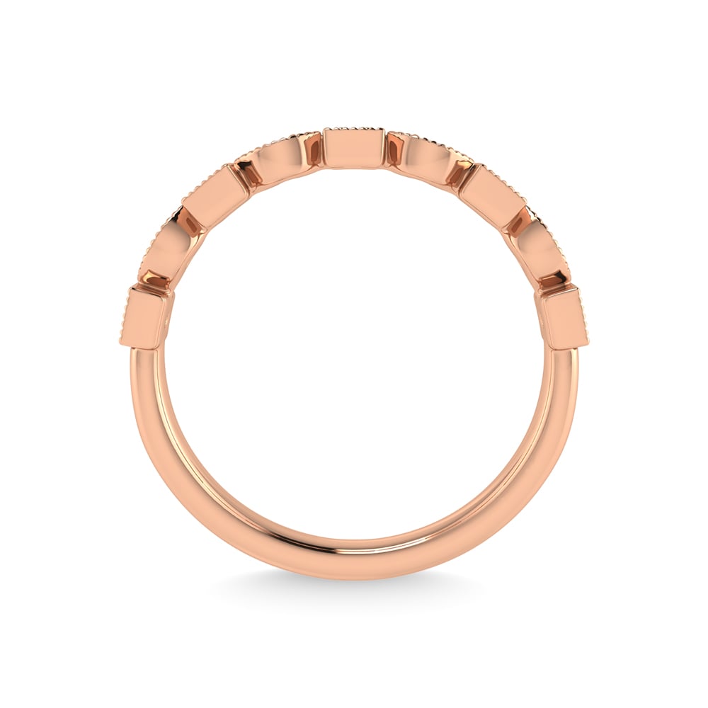 10K Rose Gold Diamond 1/10 Ct.Tw. Stackable Band