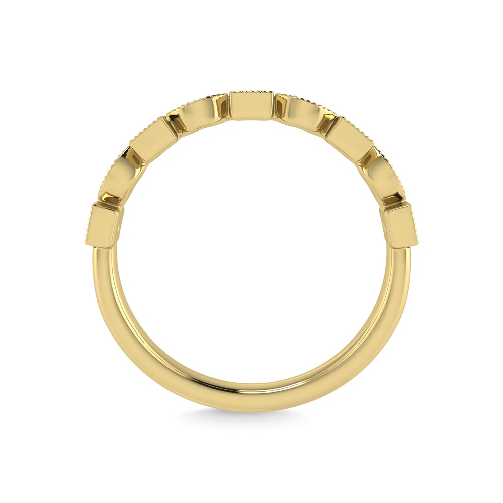 10K Yellow Gold Diamond 1/10 Ct.Tw. Stackable Band