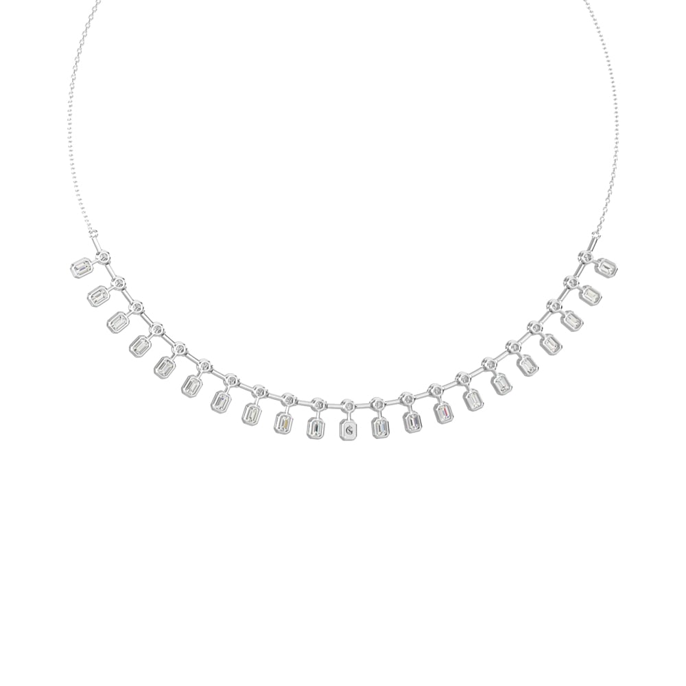 14K White Gold Diamond 3 1/4 Ct.Tw. Fashion Necklace