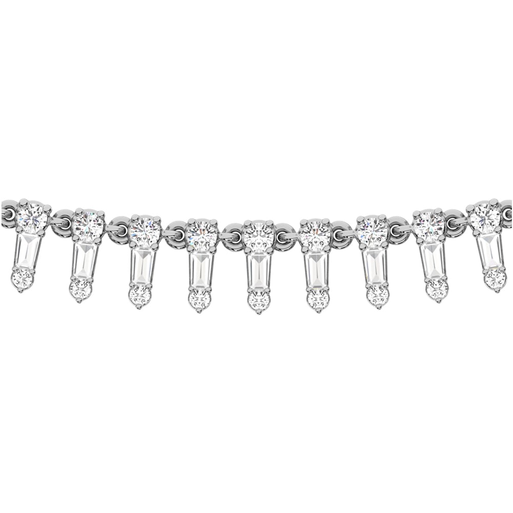 14K White Gold Diamond 2 Ct.Tw Fashion Necklace