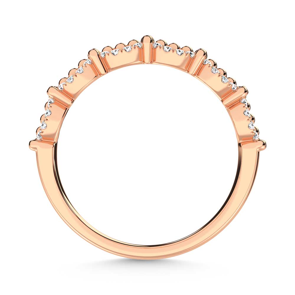 14K Rose Gold Diamond 1/10 Ct. Tw. Stackable Band