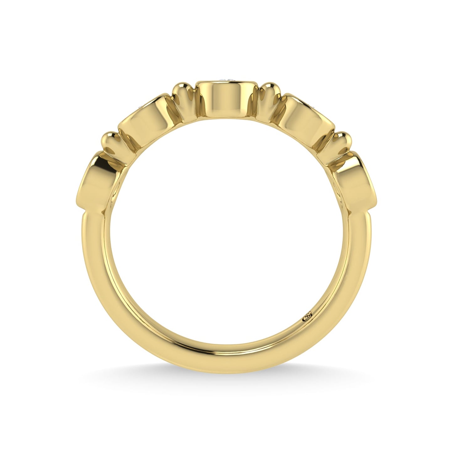 14K Yellow Gold Diamond 1/2 Ct.Tw. Stackable Band