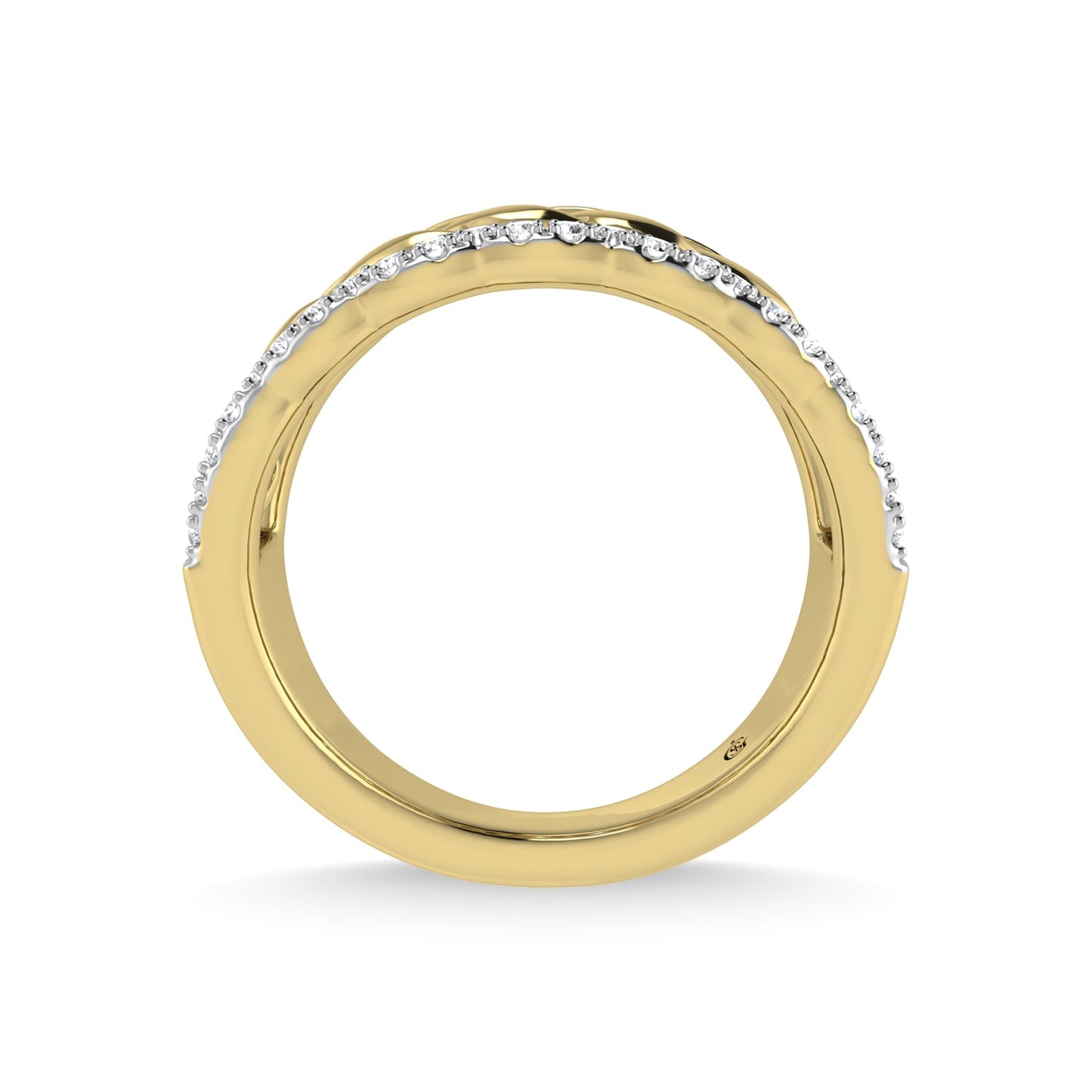 14K Yellow Gold Diamond 1/4 Ct.Tw. Fashion Ring