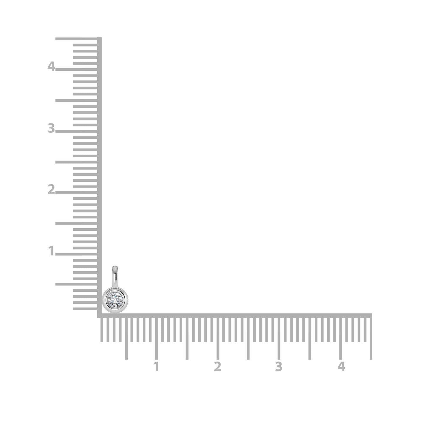 14K White Gold Diamond 1/20 Ct.Tw. Solitaire Pendant