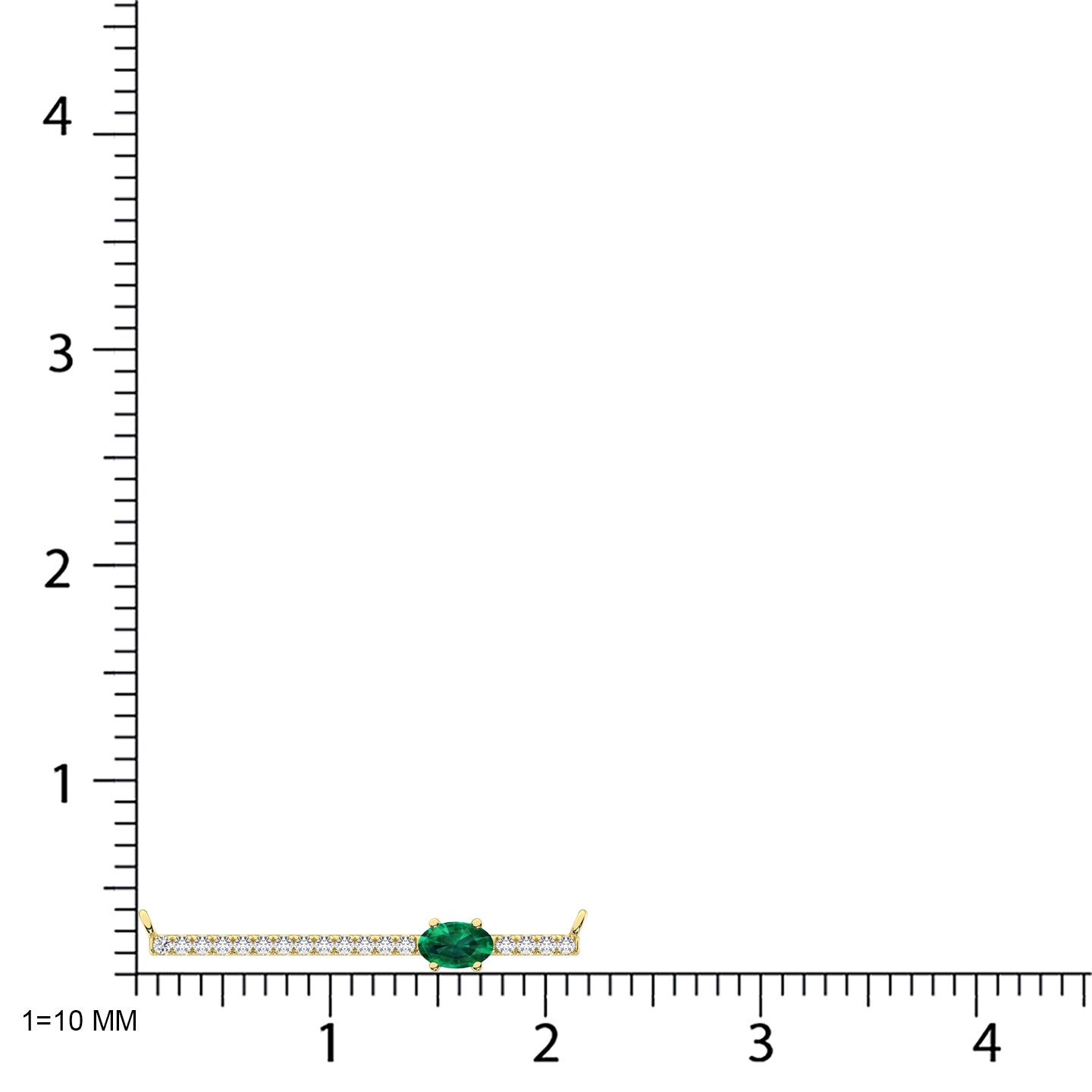 10K Yellow Gold Diamond 1/2 Ct.Tw. And Blue Sapphire Necklace