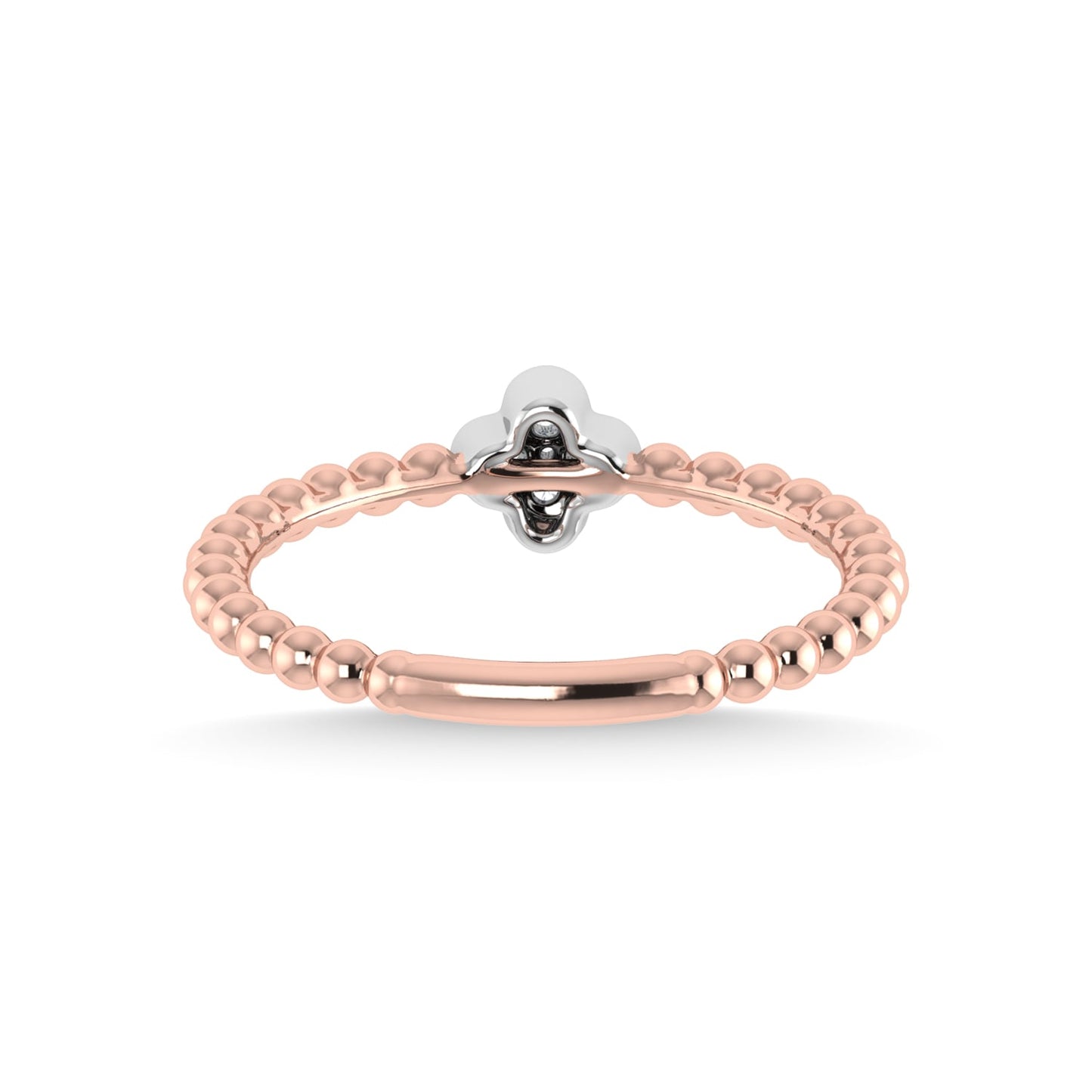 14K Rose Gold Diamond 1/20 Ct.Tw. Stackable Band