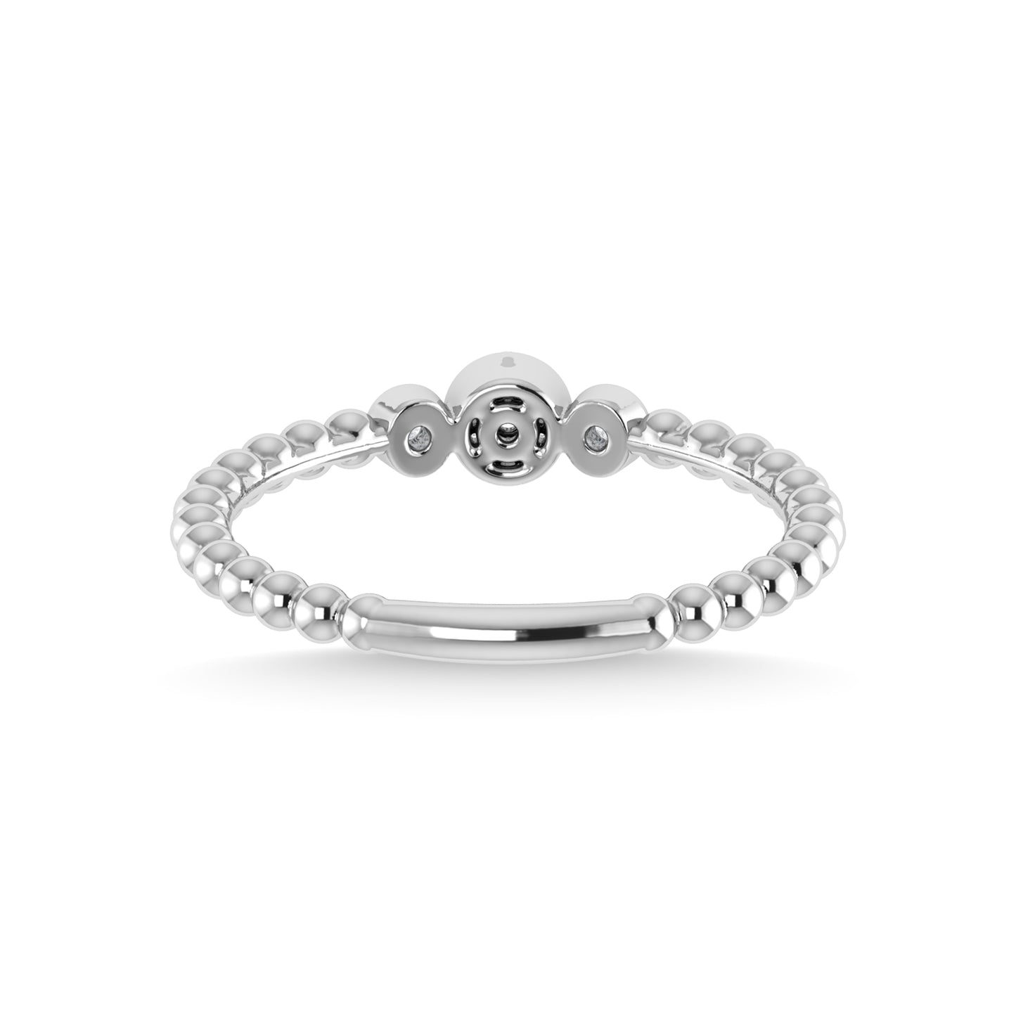 14K White Gold Diamond 1/10 Ct.Tw. Fashion Ring