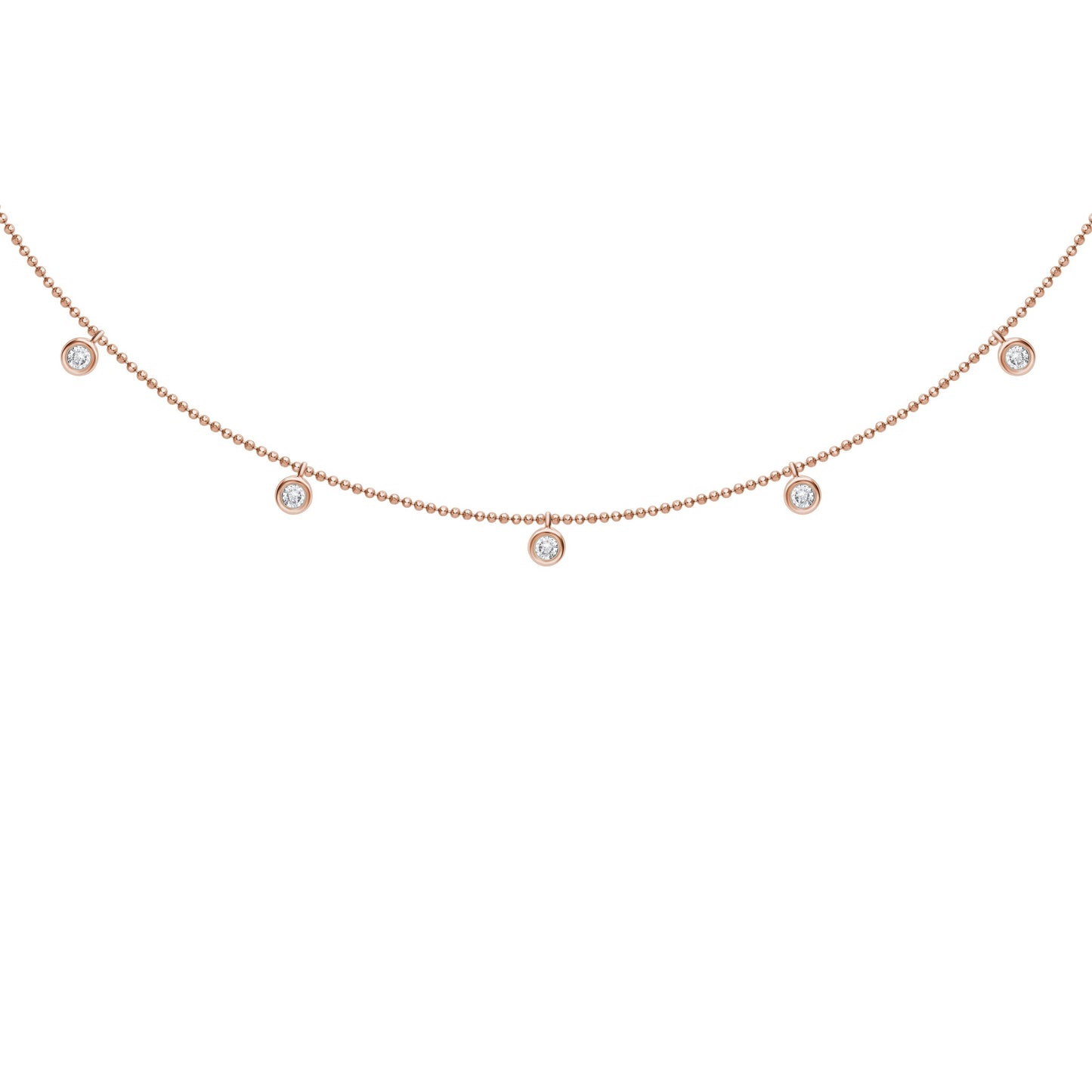 14K Rose Gold Diamond 3/4 Ct.Tw Fashion Necklace