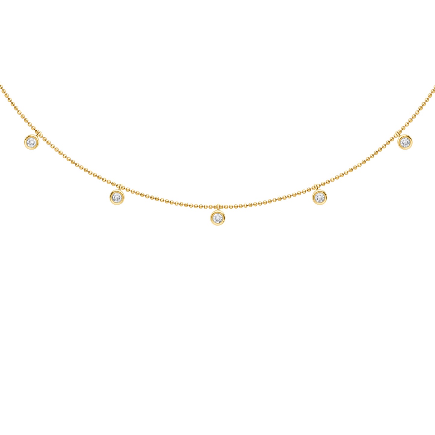 14K Yellow Gold Diamond 1/2 Ct.Tw Fashion Necklace
