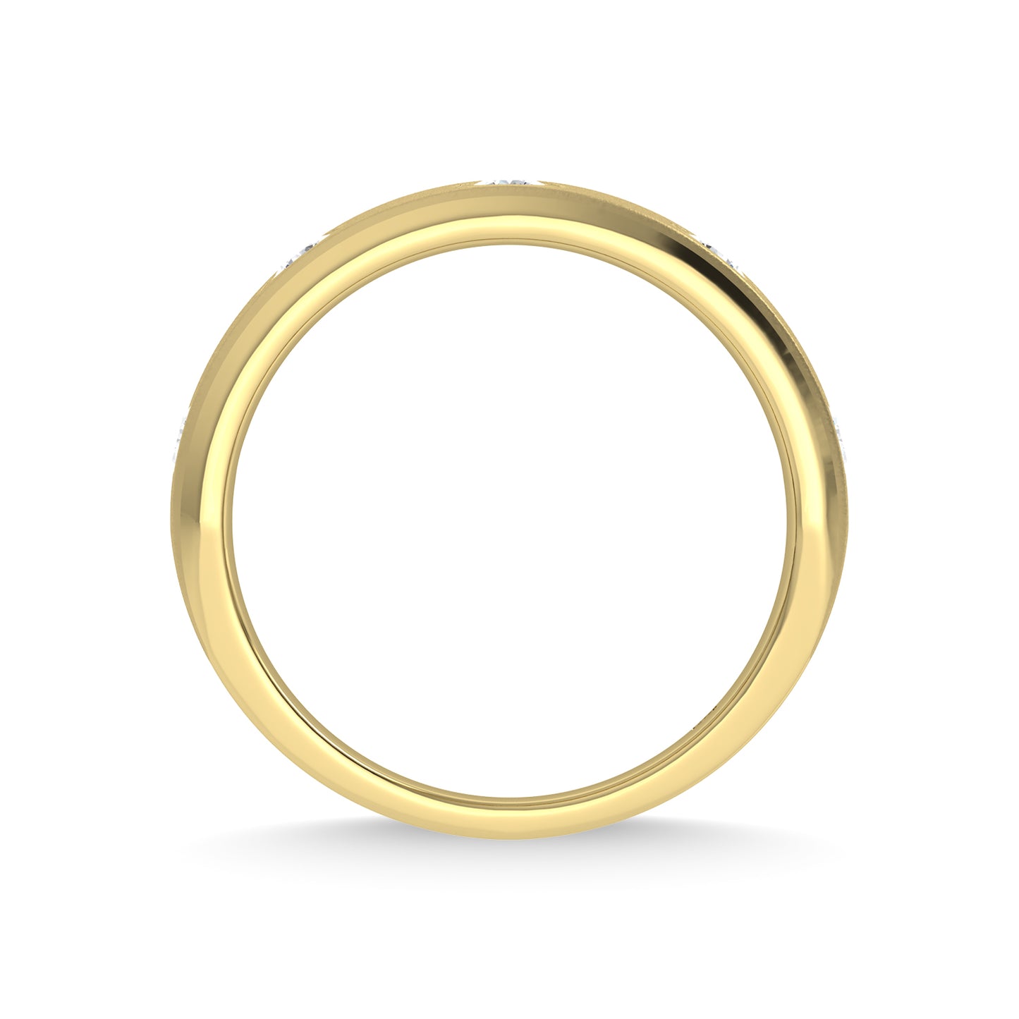 14K Yellow Gold Diamond 3/8 Ct.Tw. Men?s Machine Band