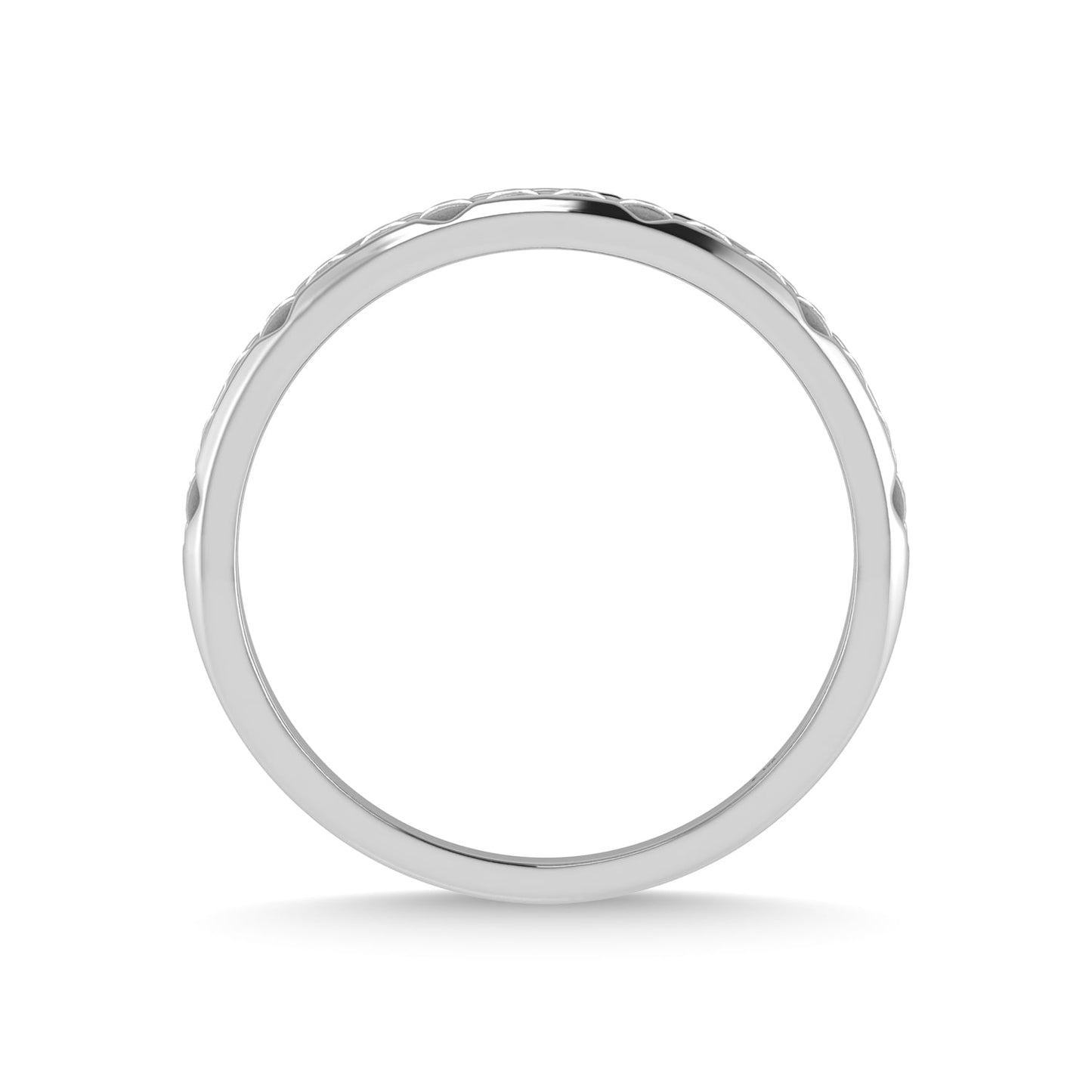 14K White Gold Diamond 1/2 Ct.Tw. Men?s Machine Band