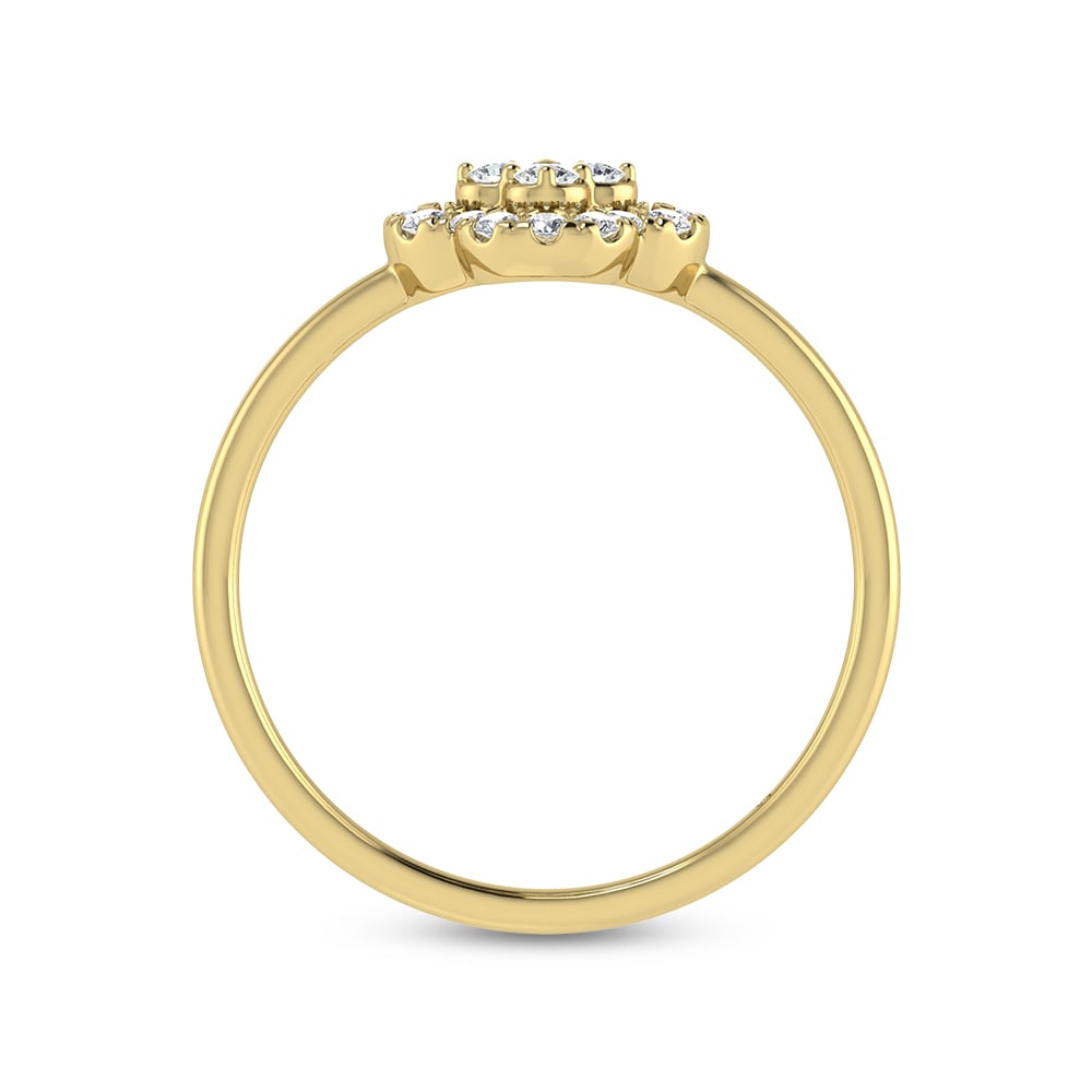 14K Yellow Gold Diamond 1/5 Ct.Tw. Fashion Ring