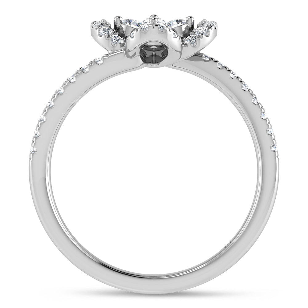14K White Gold Diamond 3/8 Ct.Tw. Fashion Ring