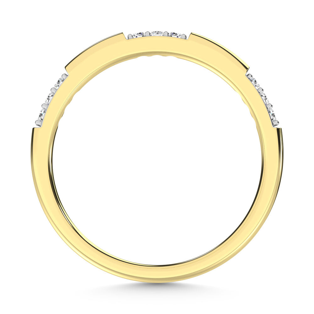 14K Yellow Gold Diamond 1/10 Ct.Tw. Stackable Band