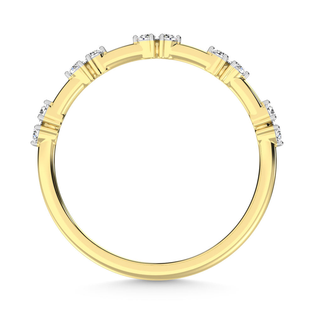 14K Yellow Gold Diamond 1/6 Ct.Tw. Stackable Band