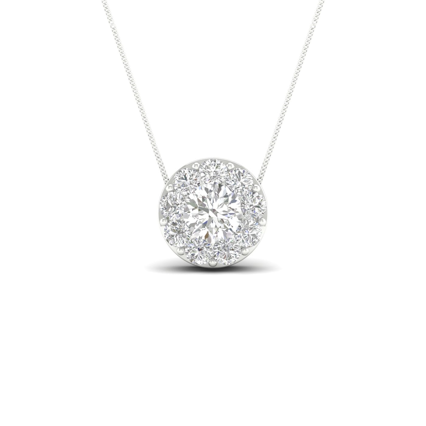 14K 1.00CT Lab Diamond Pendant