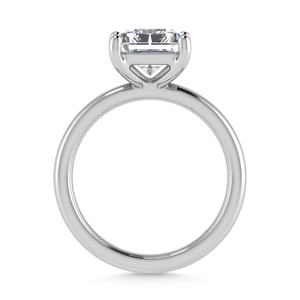 14K White Gold Lab Grown Diamond 4 Ct.Tw. IGI Certified Radiant Shape Solitaire (Available from 1CT to 7CT)