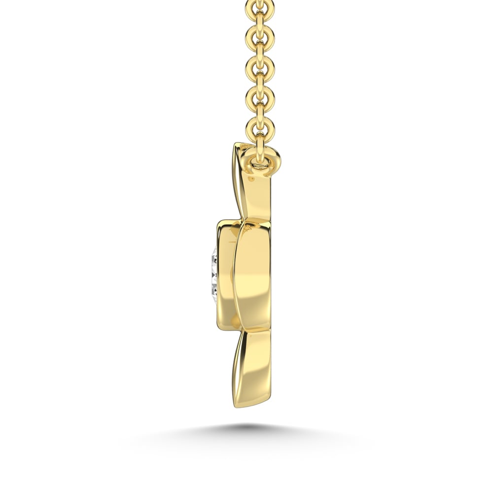 10K Yellow Gold Lab Grown Diamond 1/20 Ct.Tw. Fashion Necklace