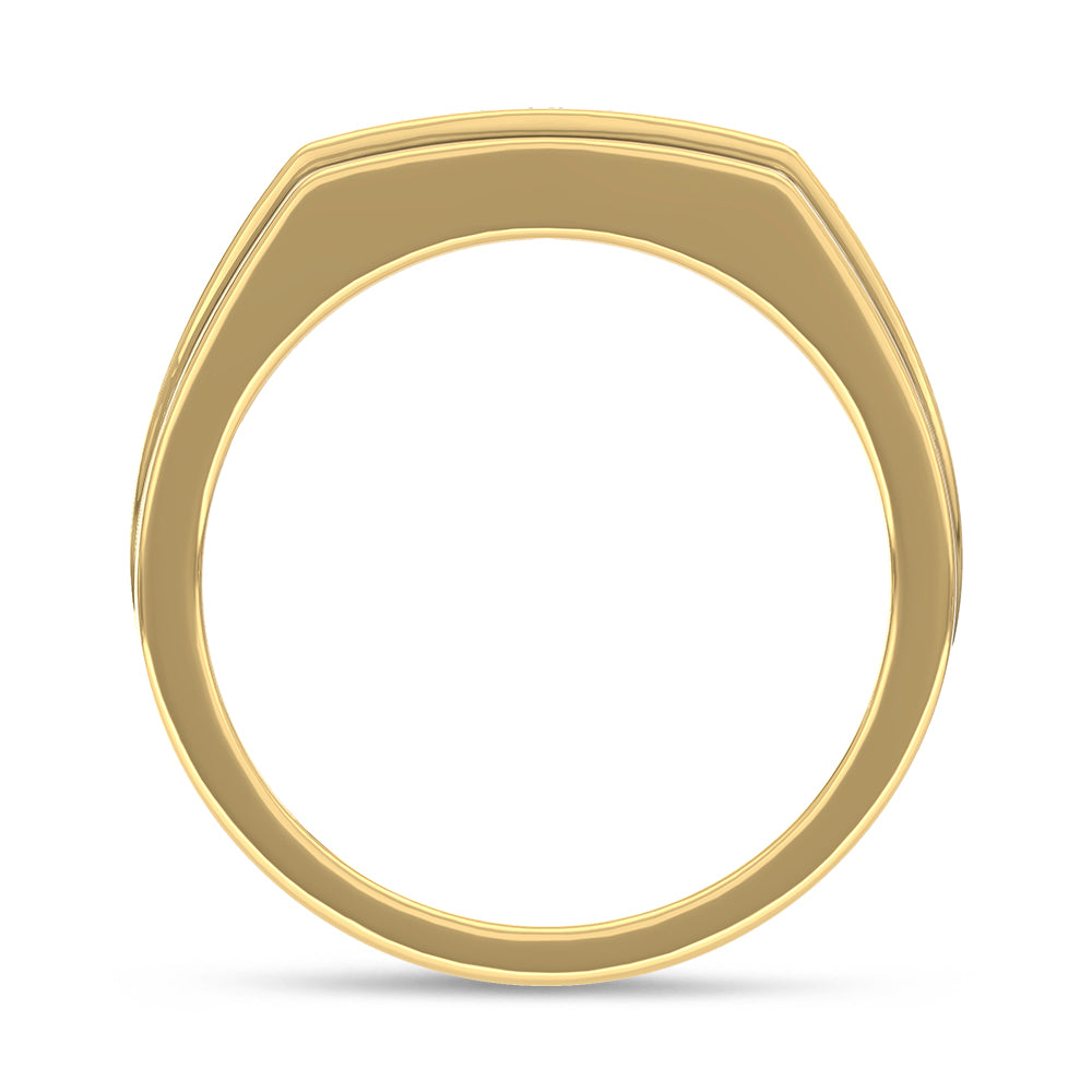 10K Yellow Gold Diamond 1/2 Ct.Tw. Mens Band