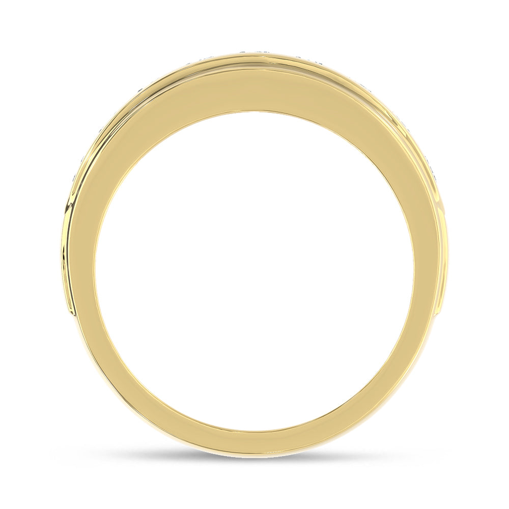10K Yellow Gold Diamond 1 Ct.Tw. Mens Band