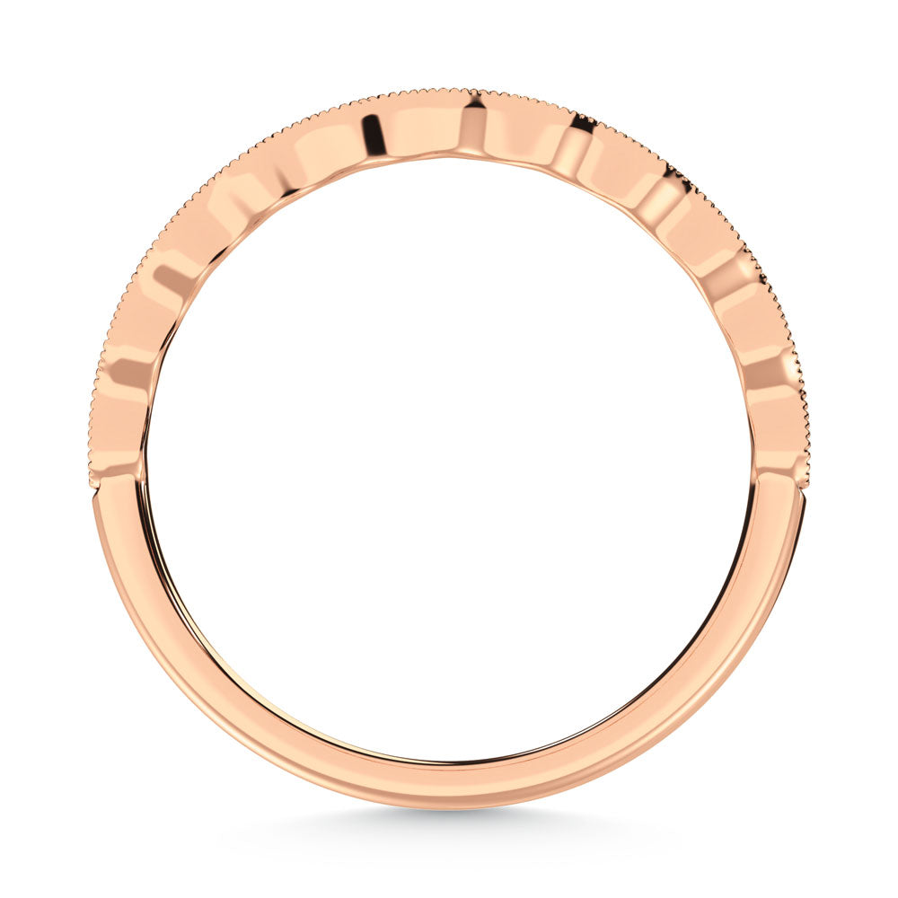 10K Rose Gold Labgrown Diamond 1/10 Ct.Tw. Wedding Band
