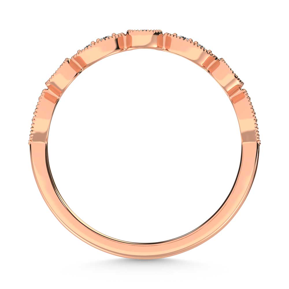 14K Rose Gold Lab Grown Diamond 1/8 Ct.Tw. Stackable Band