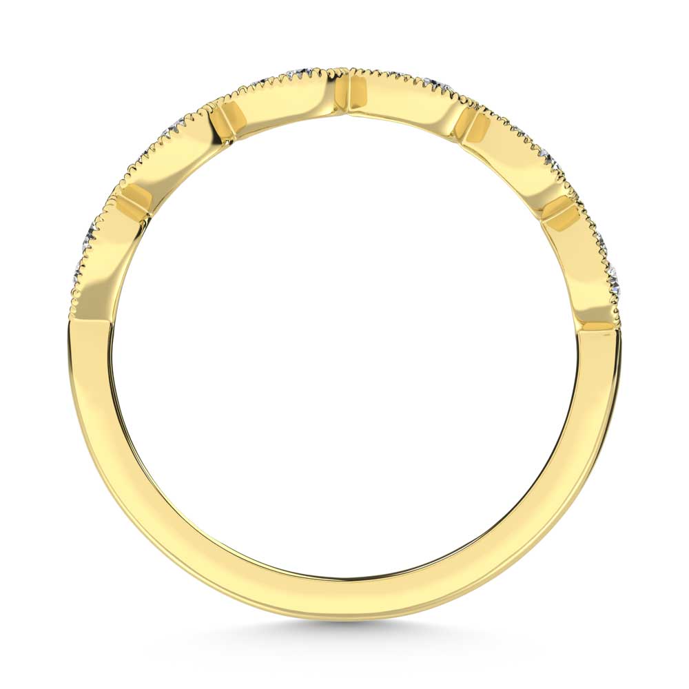 14K Yellow Gold Lab Grown Diamond 1/8 Ct.Tw. Stackable Band