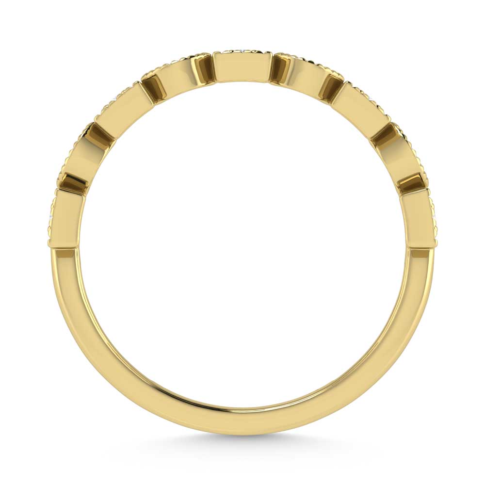 14K Yellow Gold Lab Grown Diamond 1/6 Ct.Tw. Stack Band