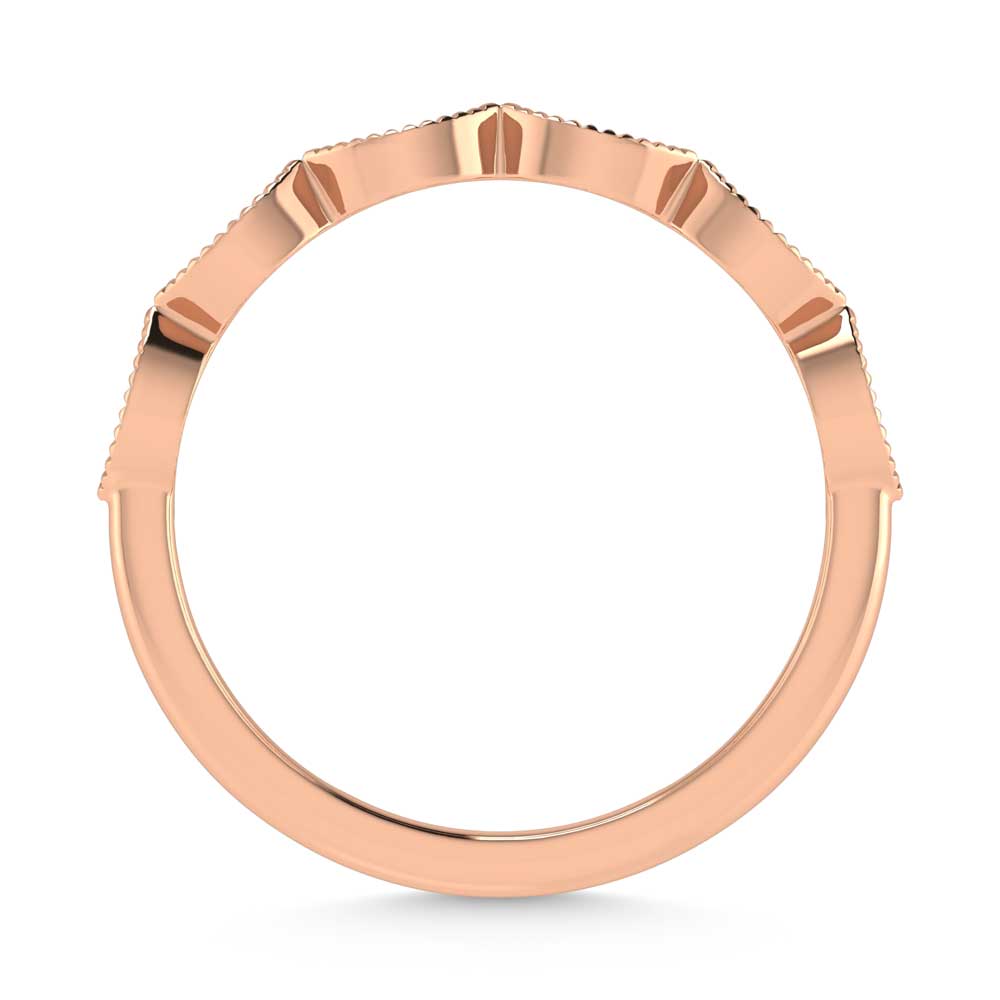 14K Rose Gold Lab Grown Diamond 1/6 Ct.Tw. Stack Band