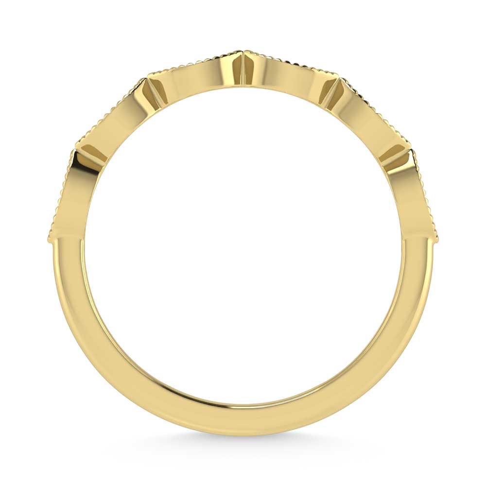 14K Yellow Gold Lab Grown Diamond 1/6 Ct.Tw. Stack Band