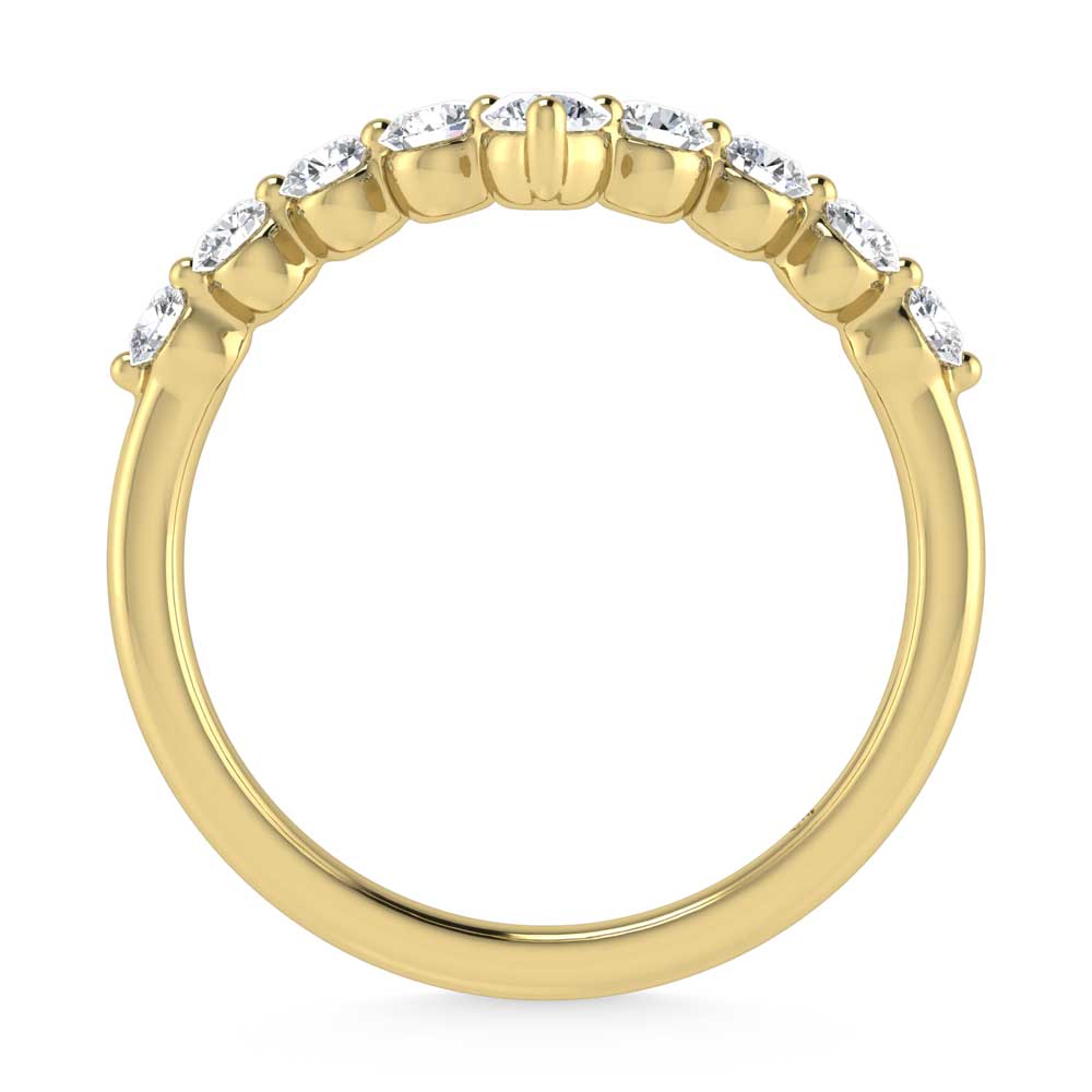 14K Yellow Gold Lab Grown Diamond 3/8 Ct.Tw. Chevron Band