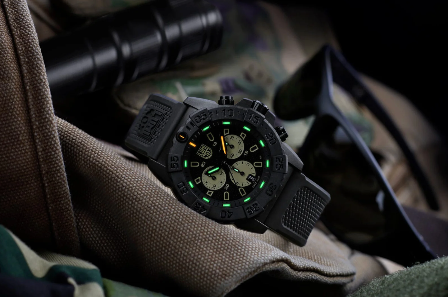 Luminox Navy SEAL Chronograph Chronograph Swiss Made Watch, 45 mm XS.3587