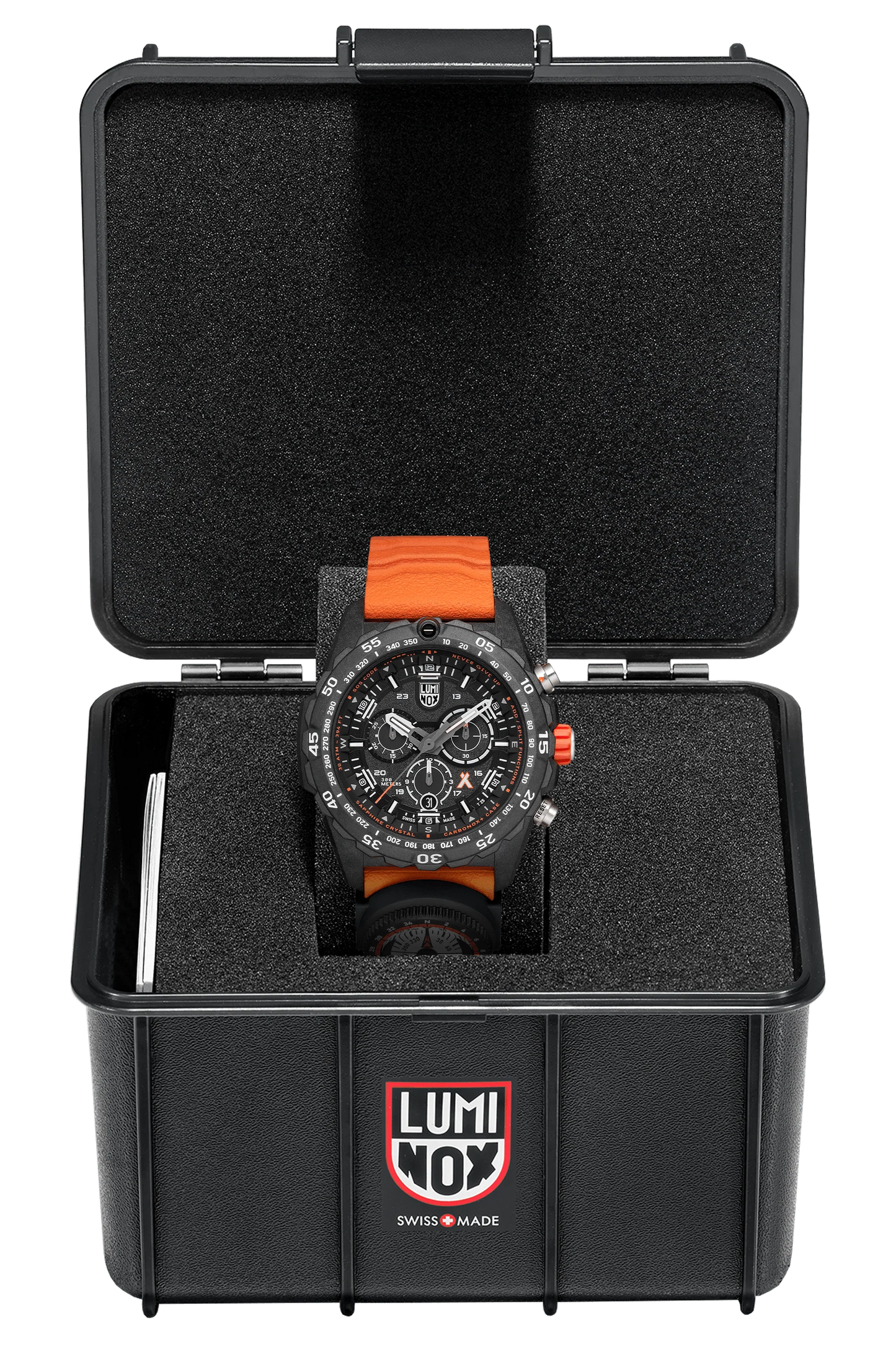Luminox XB.3749 Bear Grylls 45mm Carbonox Swiss Chronograph Orange Strap